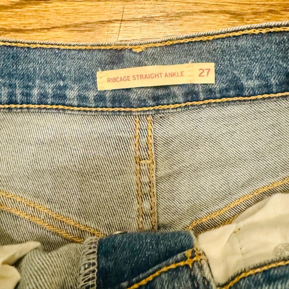 Levi’s Ribcage Straight Ankle Jeans 27 High Rise Light Wash - Picture 4 of 4